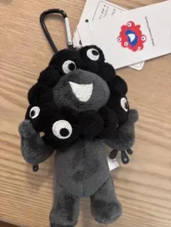 万博会場内限定商品　黒ミャクミャク カラビナ付き ぬいぐるみ 立　黒ミャク