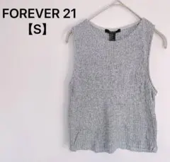 夏服 フォーエバー21 ノースリーブニットトップス レディースS グレー
