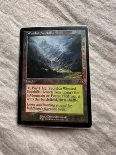 MTG 樹木茂る山麓 Wooded Foothills 土地カード EXP - メルカリ