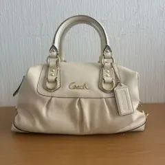 美品Coach クリーム色 ハンドバッグ