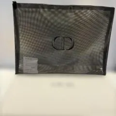 신품 미사용 Christian Dior CDロゴ メッシュポーチ 黒