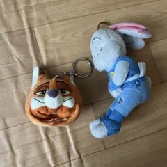 ズートピア キーホルダー ぬいぐるみ 2点セット