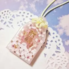 シャカシャカキーホルダー シェイカー ピンク 白 お守り シマエナガ 桜 蝶 花