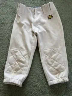 ZETTホワイト 野球パンツ キルティングパッチ付き