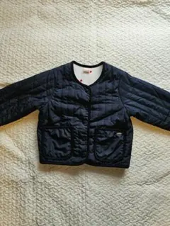 petit main プティマイン　ネイビー キルティングジャケット　110