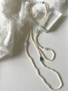 【新作】淡水パール　ネックレス　約120cm あこや真珠　デイリー　フォーマル◎