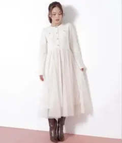 新品未使用タグ付♡ジルバイジルスチュアート♡ニットジャケットドッキングワンピース