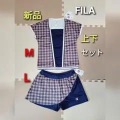 新品　FILA　テニス　上下セット　セットアップ　シャツ　ショートパンツ　M　L