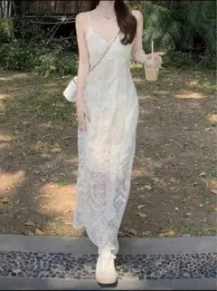 レースサマーロングワンピース