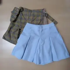 女の子　スカート・キュロット　２点セット　 150