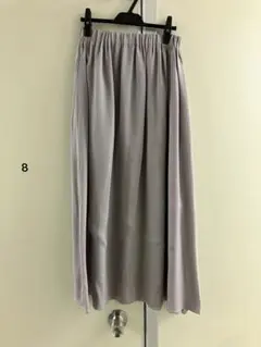 ■Adam et Rope■ silver-GREY レーヨン ロングスカートのサムネイル