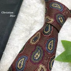 Dior ペイズリー　ネクタイ　総柄　お洒落　デザイン　一点物　ビジネス