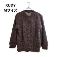 RUDY ニットカーディガン ブラウン ウール×アクリル M モヘア混 秋冬