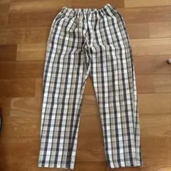 MPS チェック柄 長ズボン ベージュ・ブラウン