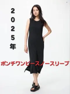 ポンチワンピースノースリーブ
