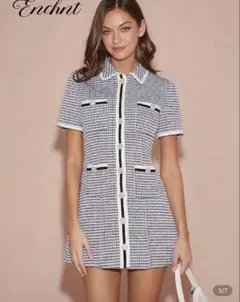 shein ツイードワンピース