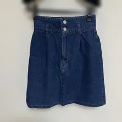 デニムブルー ミニスカート Fサイズ ゴムウエスト