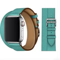 【BELTIES】ダブルループレザーベルト(アップルウォッチ用) グリーン