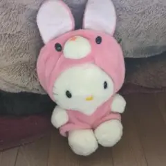希少❗️サンリオ 平成 レトロ ハロー キティ うさぎ1998年ぬいぐるみ