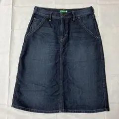 ストレッチデニム台形スカート