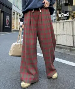 CIAOPANIC TYPY 【UNISEX】起毛チェックイージーパンツ