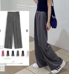 GRLセンタープレスストレートパンツM