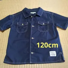 BEAMS mini 半袖シャツ 120cm ネイビー
