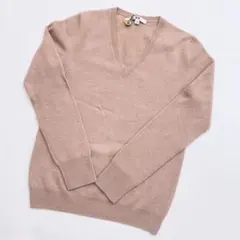 UNIQLO ◇ カシミヤ100％ Vネッ クニット セーターピンクベージュ M