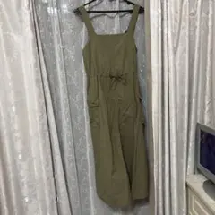 【美品】ジーユー　キャミソールワンピース　M グリーン