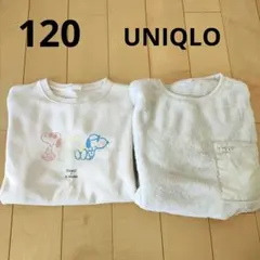 ユニクロ　キッズ　トレーナー　120 フリース　長袖　スヌーピー