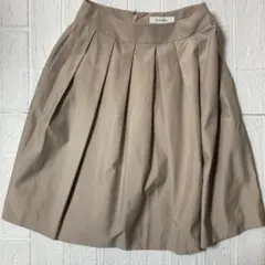 m's select フレアスカート ひざ丈 34 ベージュのサムネイル