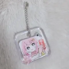 イラスト入りレジンチャーム ピンク