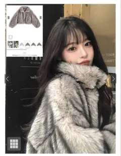 グレー ファーコート