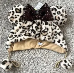 ディズニー☆ ファンキャップ ヒョウ柄 茶色