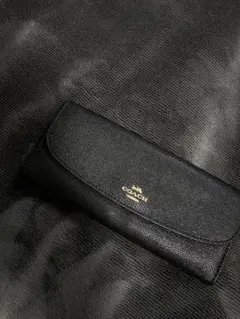 COACH ブラック レザー 長財布