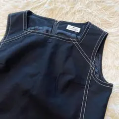 クレージュ　センターロゴ　ノースリーブ　ワンピース