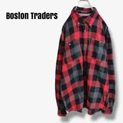 mt122125 90sボストントレーダーズ　ネルシャツ　バッファローチェック