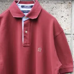 00's TOMMY HILFIGER 旧ロゴ刺繍 大きめサイズ 古着ポロシャツ