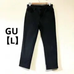 GU スリムテーパードアンクルジーンズ 342381 ストレッチ　ブラック