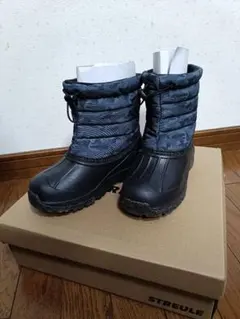【美品】STREULE 防寒ブーツ 22.0cm ビーンブーツ キッズ　子供用
