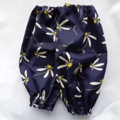 ハンドメイド　紺色総花柄のシンプルアームカバー