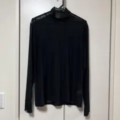 GU シアーカットソー　長袖　サイズXL ブラック