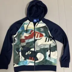 adidas グラフィックプリント パーカー