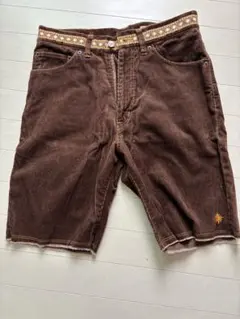 SOL ブラウン コーデュロイ ショートパンツ