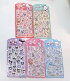 公式 サンリオ 3D ステッカー Tok!Tok! 5種類コンプリートセット