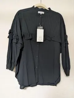 【新品タグ付き!】 SEASON REASON ピンタックフリルブラウス LL