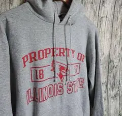 ChampionスウェットパーカーMチャンピオングレー古着リバースウィーブ