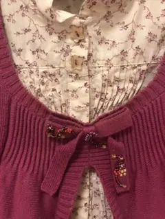 ファミリア　ブラウス＆　ボレロ（ベスト）110cm  セット