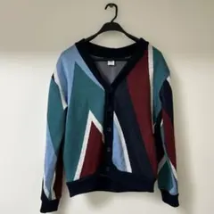 ZARA ニットカーディガン　総柄カーディガン　トップス　羽織もの