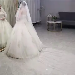 ウェディングベール ロング シンプル 3M 花嫁　結婚式　挙式　コーム　前撮り